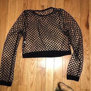 fishnet crop top